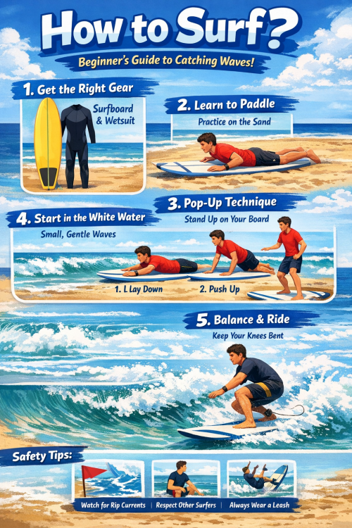 How to surf beginner's guide