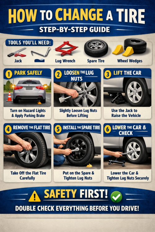 How to change a tyre guide