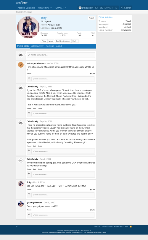 Toby Truckingboards LTL Trucking Forum [truckingboards.com]