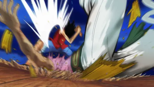 Luffy Defeats Bellamy at Mock Town
