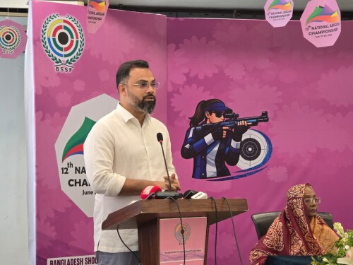 ১২তম জাতীয় এয়ারগান চ্যাম্পিয়নশিপের উদ্বোধন করলেন ক্রীড়া প্রতিমন্ত্রী